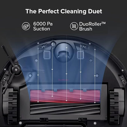 roborock S8+ Robot Vacuum, Sonic Mop with Self-Empty Dock, Stores up to 60-Days of Dust, Auto Lifting Mop, Ultrasonic Carpet Detection, 6000Pa Suction, White (Renewed)