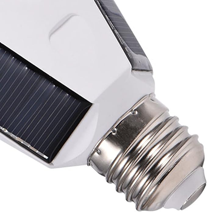 Ymiko Led Light Bulb, Smart Light Bulbs with Portable Design Solar Panel Indoor Outdoor Outdoor Lights for Stable and Bright Lighting (12W)