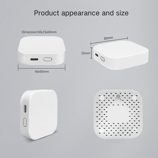 Smart Bluetooth SIG Mesh Wireless Hub Gateway, 2.4Ghz WiFi Only, Compatible with Alexa, Google Home, IFTTT, Works with Tuya/Smartlife APP for Home Automation Bluetooth Mesh Devices
