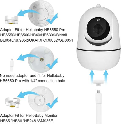 AISVAN Adjustable Height Baby Monitor Floor Stand Holder for Hellobaby HB6560/HB6550 HB65/HB66/HB248 Baby Monitor and Also Compatible with The Nanit Pro Smart Monitor & Flex Stand