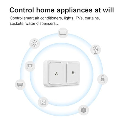 Smart Switch, 2 Way Smart Remote Smart Scene Switch Smart Scene Switch for Tuya Zigbee Connection