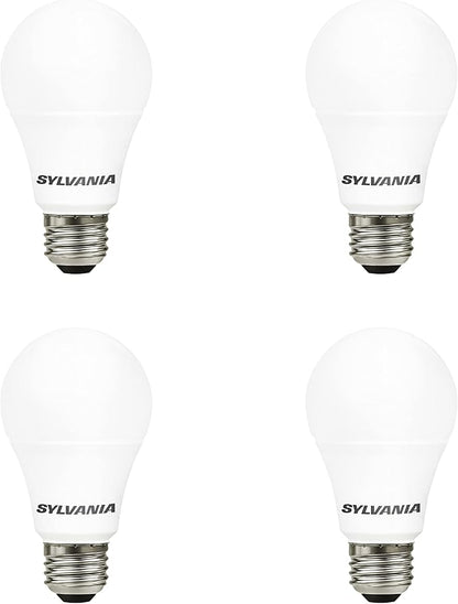 Sylvania LED A19 Light Bulb, 100W = 14W, Non-Dimmable, Frosted Finish, 1500 Lumens, 2700K, Soft White - 4 Pack (78101)