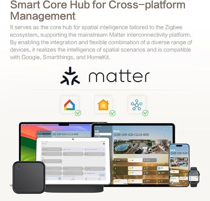 Matter Smart Home Hub M6, Matter & Zigbee Gateway with Antenna for Home Automation
