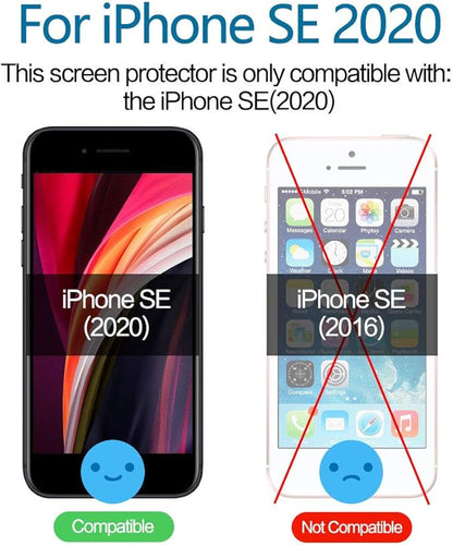 3-Pack Privacy Screen Protector for iPhone SE 2020, Anti Spy Tempered Glass Film, Touch Sensitive, Bubble-Free, Case Friendly [with Easy-Installation Tool][4.7 inch]