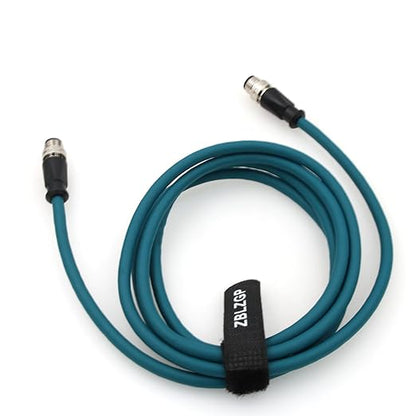M12 D Code 4 Pin to 4 Pin Cable Bend-Resistant Cable Structure Adaptable to Complex Spaces for Networking in Small Spaces 3M