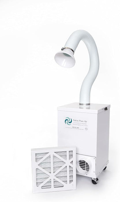 Extract-All Salon Pure Air 3 Ventilation System 350 CFM – Source Capture Exhaust for Nail Salon, Tattoo, Spa & Esthetician Workstations (SPA3, White)