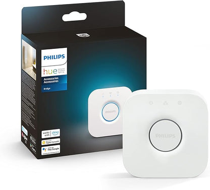 Philips Hue White & Color Ambiance BR30 LED Smart Bulbs, 2 Bulbs (578096) & Smart Dimmer Switch, 1-Pack & Bridge, Unlocks Full Suite of Features