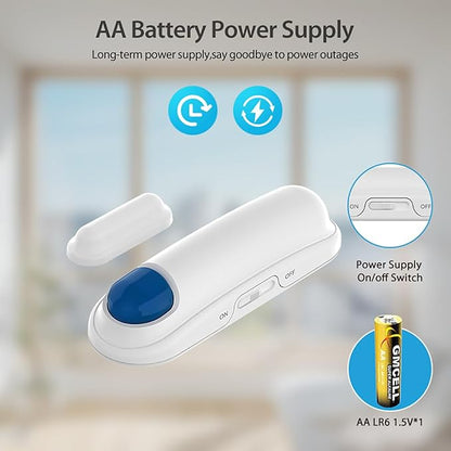 Zigbee Contact Sensor for Door and Window, Zigbee Hub Required, Winsdow Sensor 24h Monitor, Zigbee Door Sensor Compatible with SmartThings, Home Assistant