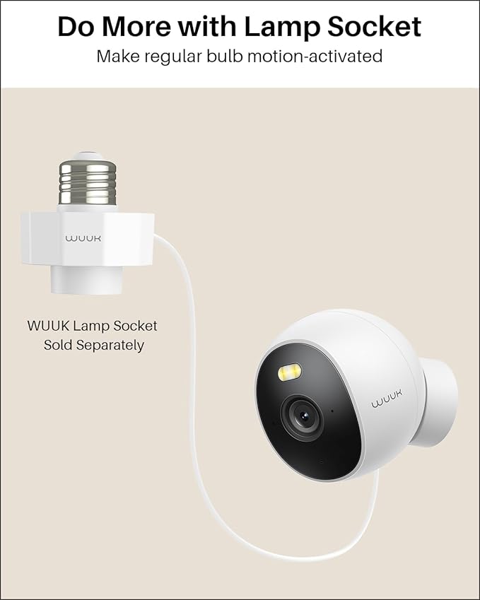 WUUK Security Camera, 4MP Indoor/Outdoor Wired Camera, Face Recognition, Color Night Vision, No Monthly Fee, Magnetic Mount, 2.4 GHz WiFi Only, Compatible with Amazon Alexa and Google Home (2 Pack)