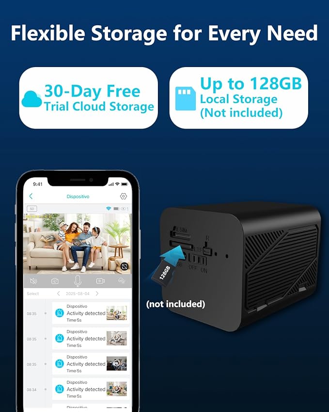 Mini Camera, 4K Small Camera Wireless with 940nm Night Vision, Low Power – Up to 50 Days of Use, 30-Day Cloud Storage Trial + Local Storage, No Monthly Fee(Black)