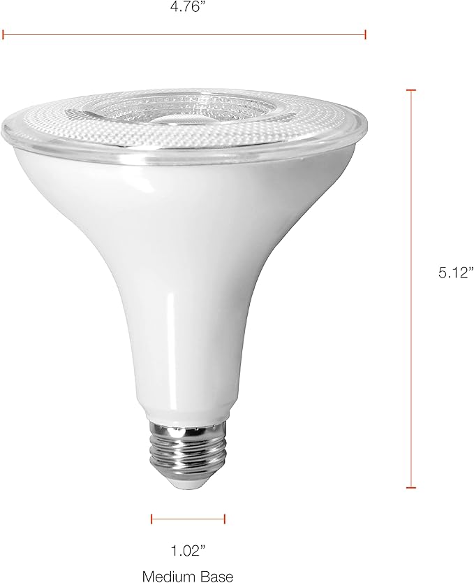 Sylvania Dusk to Dawn PAR38 LED Light Bulb with Auto On/Off Light Sensor, 120W=14W, 1250 Lumens, 5000K, Daylight - 1 Pack (41363)