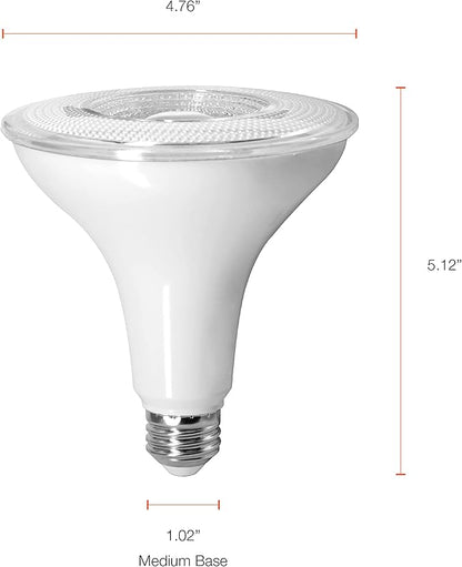 Sylvania Dusk to Dawn PAR38 LED Light Bulb with Auto On/Off Light Sensor, 120W=14W, 1250 Lumens, 5000K, Daylight - 1 Pack (41363)