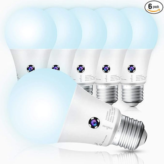Sengled Dusk to Dawn Light Bulbs Outdoor, 5000K Daylight A19 LED Bulb 75W Watt Equivalent(10.5W), Automatic LED Dusk to Dawn Light Bulbs for Front Porch 6 Pack, Outdoor Indoor, UL Listed,