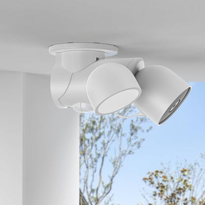 XLTTYWL Nest Flood Light Camera Outdoor Eave Mount Bracket Stability ABS Protective Case Eve Out Door Cam Protection for Google Nest Cam with Floodlight Outdoor Camera