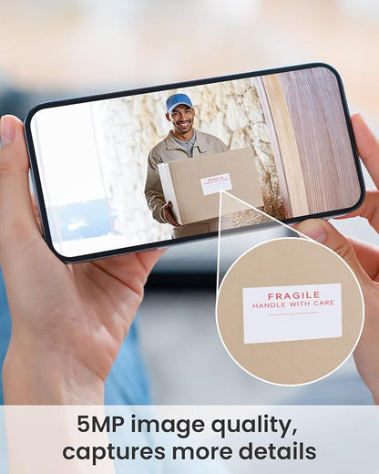 ieGeek Doorbell Camera Wireless No Subscription, 5MP Ultra Clear View Night Vision, PIR Motion Detection, Video Doorbell with Indoor Chime, Local Storage 2-Way Audio, Only 2.4Ghz WiFi, Work with Alexa