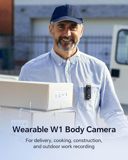 BOBLOV W1 1080P 128GB Body Camera, Wearable Camera Support 90 Minutes with Loop Recording, Easy to Use and Take for Traveling, Walking, Law Enforcement and Outdoors Activities