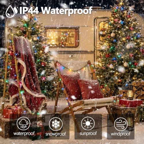 Connectable 88Ft 240LED Christmas String Lights Outdoor Indoor, Multicolor