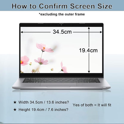 IPROKKO Laptop Privacy Screen 15.6 Inch 16:9 Aspect, Compatible with HP, Dell, Acer, Asus, Samsung, Lenovo More, Removable Privacy Filter, Anti Glare Blue Light Laptop 15 in Black Spy Security Shield