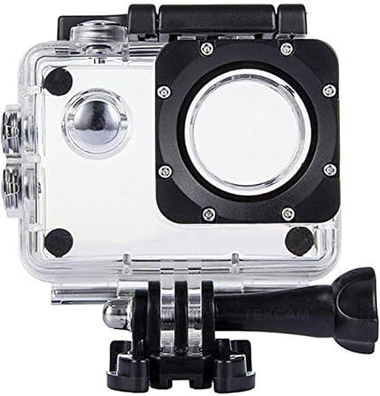 Action Camera Waterproof Case Compatible with AKASO EK7000/Xilecam X2R/Jadfezy/TIMNUT/Pro Xtreme/Dragon Touch Vision 3 YF/Cecosy, Action Camera Underwater Diving Shell