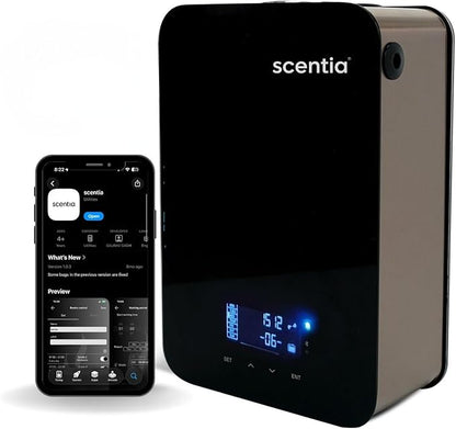 HVAC Scent Diffuser System with App | Waterless Diffuser for Home, Office, Large Room, Studio, Yoga,| Coverage Upto 2500 Sq.ft | Scentia CASA SC 2000 Black/Rose Gold
