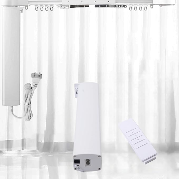 Electric Curtain Track Set, 19.69ft Retractable Motorized Curtains Track, Automatic Curtain Opener with Smart/Manual Control, Smart Curtains System for Straight Windows