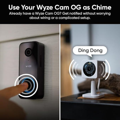 WYZE Video DOORBELL V2 Security Camera - Black