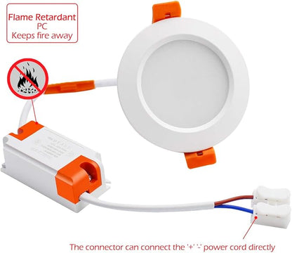 YGS-Tech 2 Inch LED Recessed Lighting, Dimmable Downlight 3W(35W Halogen Equivalent), CRI80, 4000K Natural White Ceiling Light with LED Driver (10 Pack)