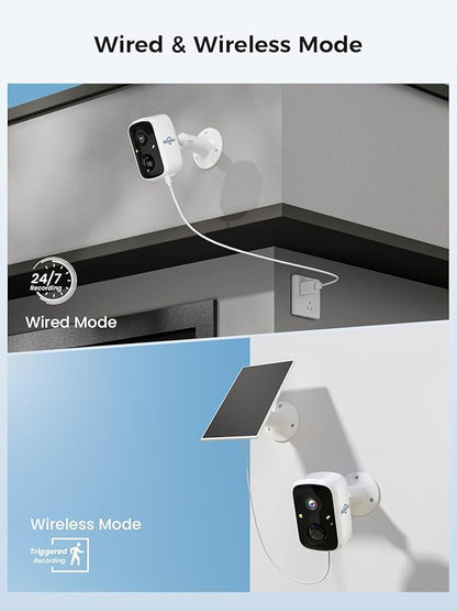 Hiseeu Solar Camera Outdoor Wireless, 4 Cam-Kit, No Subscription, Expandable to 10CH, Home Security Camera System, 2K Color Night Vision, PIR/AI Detection, IP66, 2.4G & 5G WiFi, 1TB Local Recording