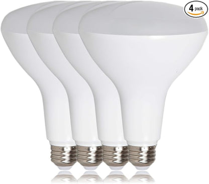 Maxxima BR40 LED Light Bulbs - 2700K Soft White Flood Light, 1075 Lumens, 13 Watt or 75 Watt Equivalent Dimmable Bulbs, Energy Star Rated, Perfect for Kitchen, Bedroom, and Living Room Use - 4 Pack