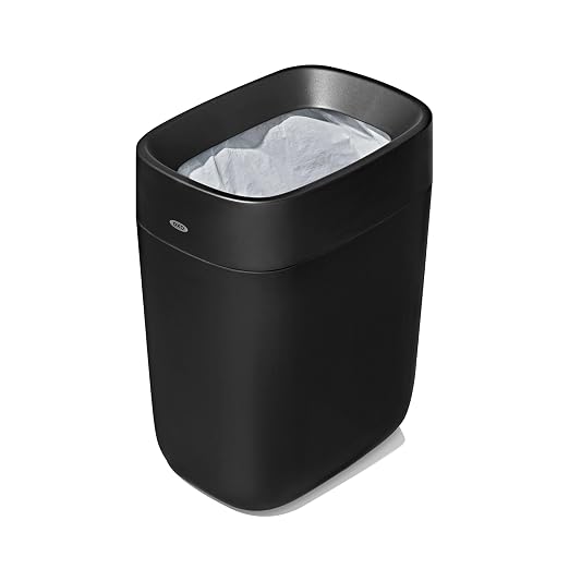 OXO Good Grips Bathroom Trash Can, Black