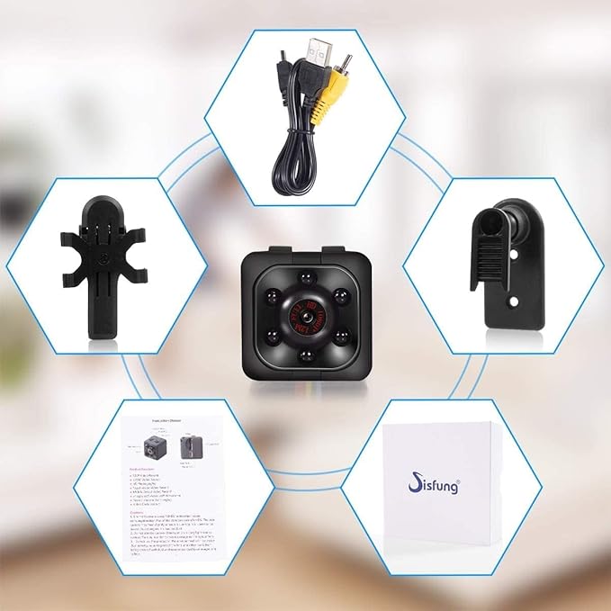 Mini Spy Camera, 1080P HD Mini Spy Camera with Audio and Video Recording, Night Vision, Motion Detective - No Wi-Fi Need