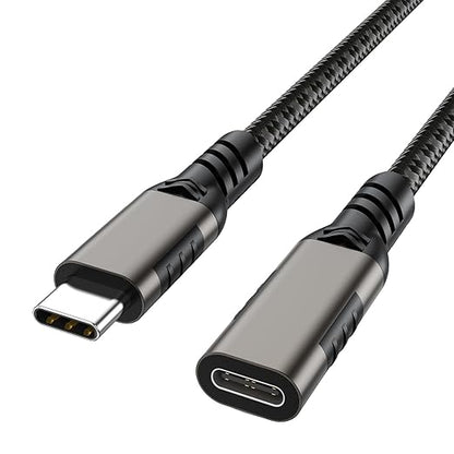 USB C Extension Cable 3.3ft USBC Male to Female Cord Support 4K Video Output, Fast Charge 100W, Data Transfer 10Gbps, USB 3.2 Gen 2 Extender for Thermal Camera, Monitor,Phone, KKY, SSD,Switch,Dock