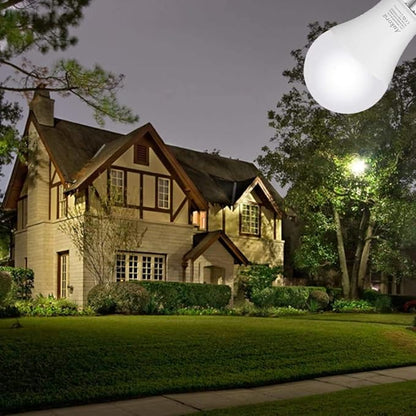 Aukora Led Dusk to Dawn Light Bulb 4 Pack, 12W (100-Watt Equivalent 1000lm) Smart Sensor Light Bulbs Indoor E26/E27 6000K Daylight A19 for Porch Yard Garage Garden Patio Outdoor (Cool White)