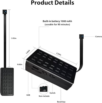 Mini Hidden Camera DIY Module, HD 4K Wireless Cameras, Small WiFi Nanny Cam, Portable Tiny Security Camera for Home Indoor & Outdoor