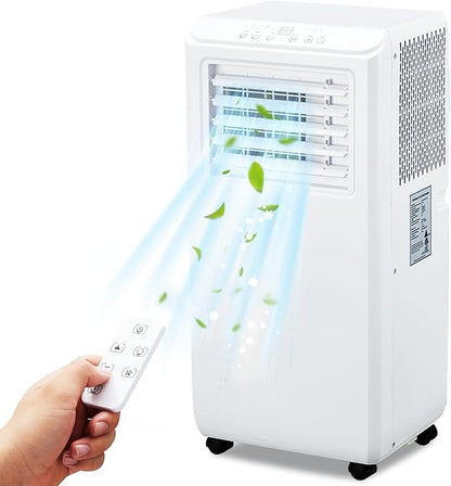 GarveeLife Portable Air Conditioner,10,000 BTU for Rooms up to 450 Sq.Ft., Smart Compact AC Unit with Cooling, Dehumidifier, Fan, Remote Control and Window Kit, White