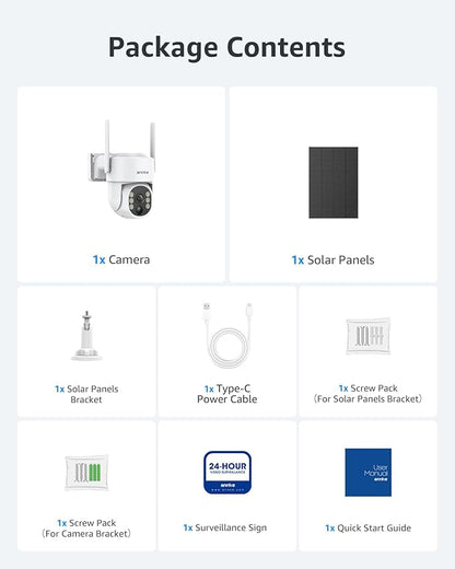 ANNKE Solar Security Camera Wireless Outdoor, 2.5K Dome Camera for Home Security, 360°Viewing, Solar Powered, Two-Way Audio, Smart PIR Motion Detection, Color Night Vision, SD/Cloud Storage, 2.4&5GHz