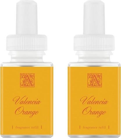Pura & Aromatique Home Scent Refill - Smart Home Air Diffuser Fragrance - Up to 120-Hours of Luxury Fragrance per Refill - Household Essential - Clean Diffuser - 2 Pack - Valencia Orange