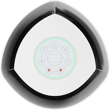 GermGuardian AirSafe XL Smart Air Purifier for Home 360° True HEPA Filter, WiFi and App Enabled, Air Quality Monitor, Large Rooms Up to 1680 Sq Ft, For Smoke, Dust, Pet Dander, Gray/White, AP3250