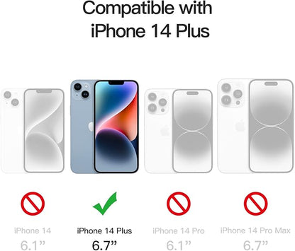 JETech Privacy Full Coverage Screen Protector for iPhone 14 Plus 6.7-Inch, Anti-Spy Tempered Glass Film, Edge to Edge Protection Case-Friendly, 2-Pack