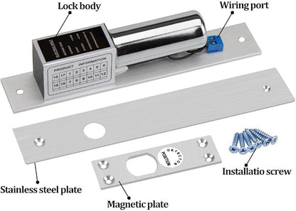 LIBO Electric Bolt Lock 2 Wires Lines DC 12V Fail Safe Electronic Lock Normal Temperature for Glass Wooden Iron Door Access Control System