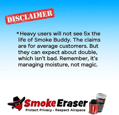 Personal HEPA Air Filter | SE Smoke Eraser | Eliminates Odors & Airborne Particles at the Source | Outlasts All Brands | Protects Everyone Nearby
