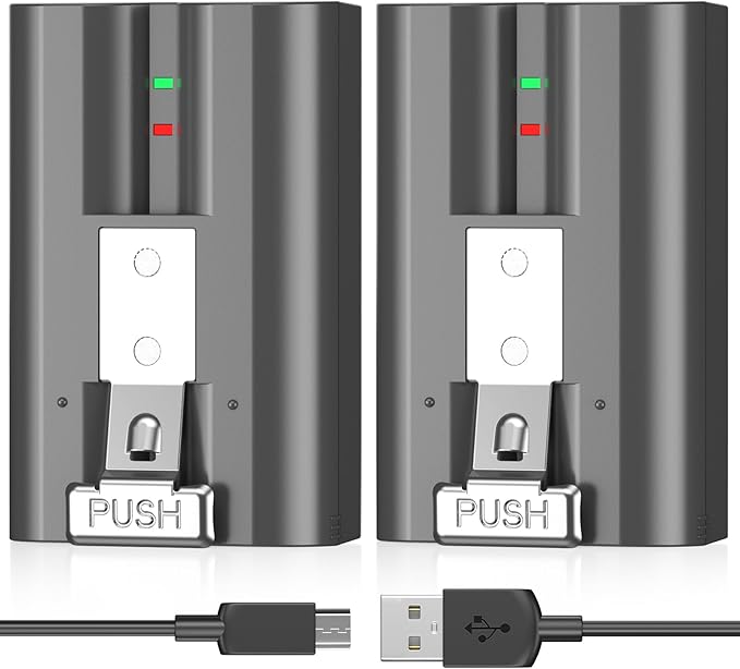2-Pack 6040mAh Rechargeable Battery Compatible with Ring Doorbell Camera 2/3/4, Video Doorbell 3 Plus,Spotlight Cam and Stick Up Cam Battery (2nd & 3rd Gen)