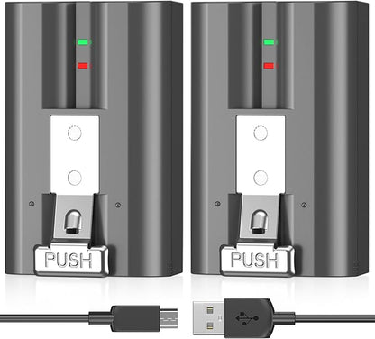 2-Pack 6040mAh Rechargeable Battery Compatible with Ring Doorbell Camera 2/3/4, Video Doorbell 3 Plus,Spotlight Cam and Stick Up Cam Battery (2nd & 3rd Gen)