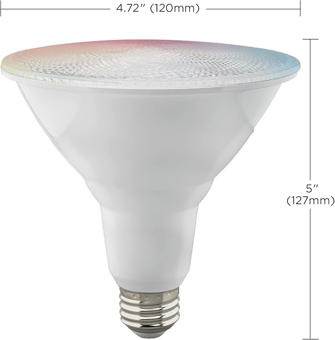 Satco S11258/04 Starfish 15-Watt WiFi Smart LED Light Bulb, Works with Siri, Alexa, Google Assistant, SmartThings, 2700K-5000K, PAR38, 4 Pack