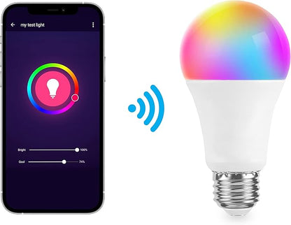 JONATHAN Y BLB2000A-SET2 Smart A19 Dimmable Light Bulb, Dimmable Color Changing LED, Alexa, Google Home Assistant Compatible, No Hub Required, Set of 2