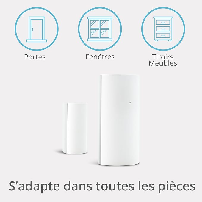 Metronic Zigbee Opening Detector Adhesive Mount Compatible with Home Stay App, Low Energy Consumption, Wi-Fi Connectivity, Penetration and Light Sensor - 495720
