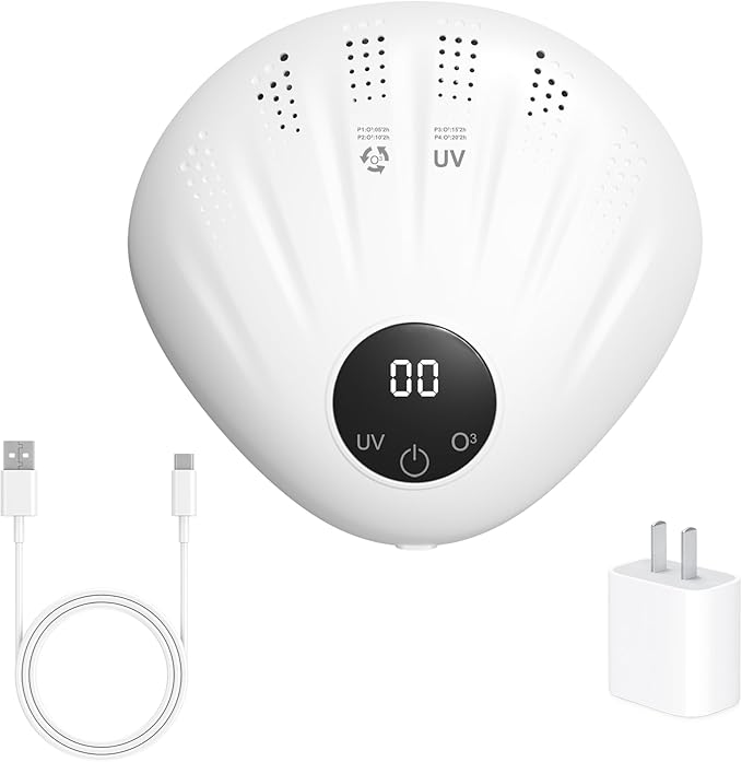 Morrre Small Ozone Generator, Powerful Portable Odor Eliminator, Silent Air Purifier for Home & Pet - Bedrooms, Bathrooms, Pet Rooms, Litter Boxes, Closet, etc.