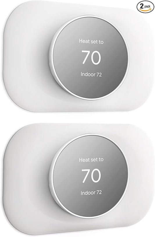 Petrichor Nest Thermostat Wall Plate - Compatible With Google Nest 2020 - Trim Kit, Cover Accessory for Easy Installation (2 Pack White)