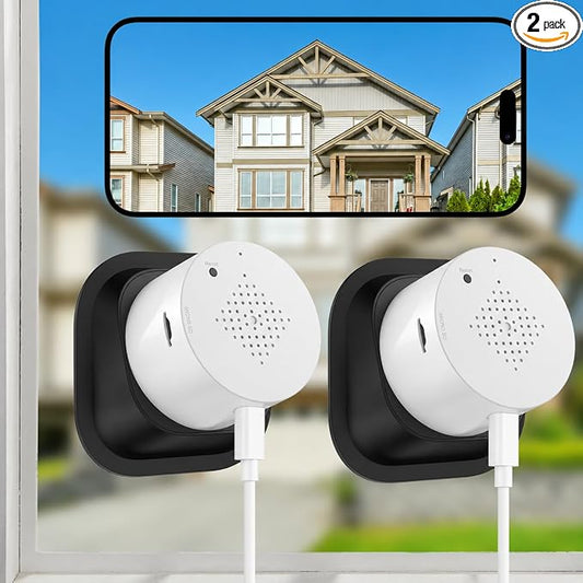 Septekon 5G Window Security Camera 2 Pack, No Drill 18°Tilt Mount