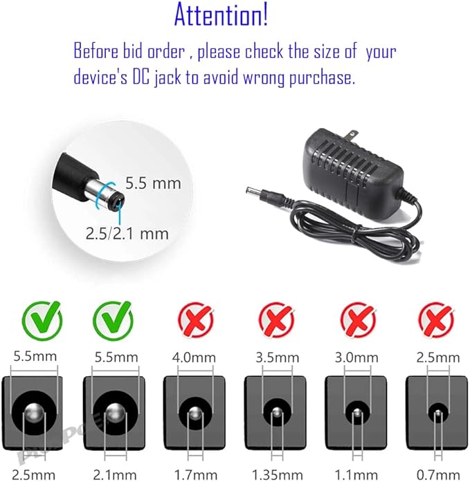 Camera Power Adapter with 4-Way Power Splitter for CCTV Home Security Camera Surveillance System